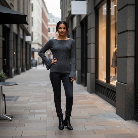 TheoryBoatneck Ribbed SweaterSize Medium